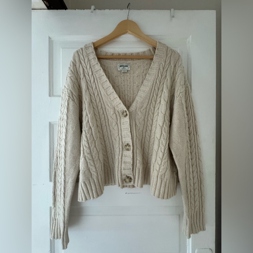 American Eagle Cream Cardigan | XL